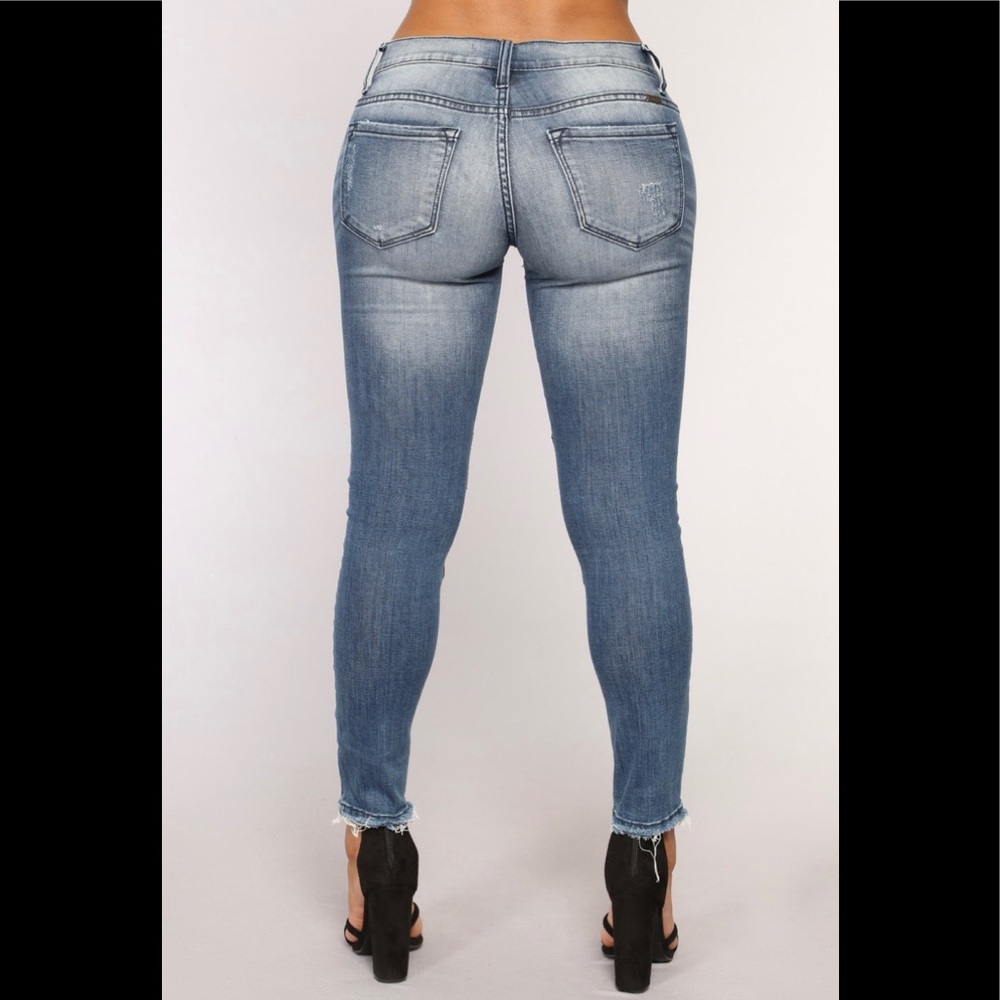 Fashion Nova Street Racer Moto Ankle Jeans Size 7 - Picture 4 of 6